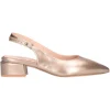 Decollete tacco basso Confort da donna laminato bronzo