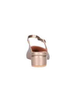 Decollete tacco basso Confort da donna laminato bronzo