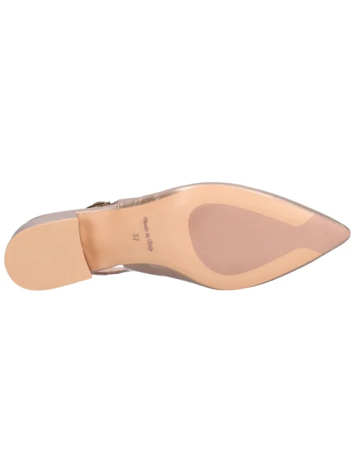 Decollete tacco basso Confort da donna laminato bronzo