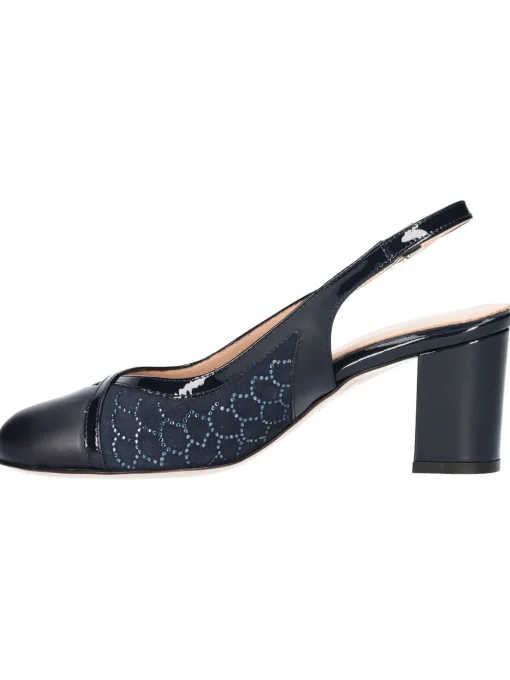 Decollete tacco largo Confort da donna blu