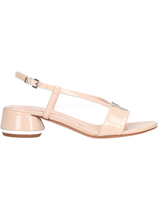 Sandalo con tacco basso Albano da donna nude
