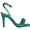 Sandalo con tacco fino Menbur da donna verde