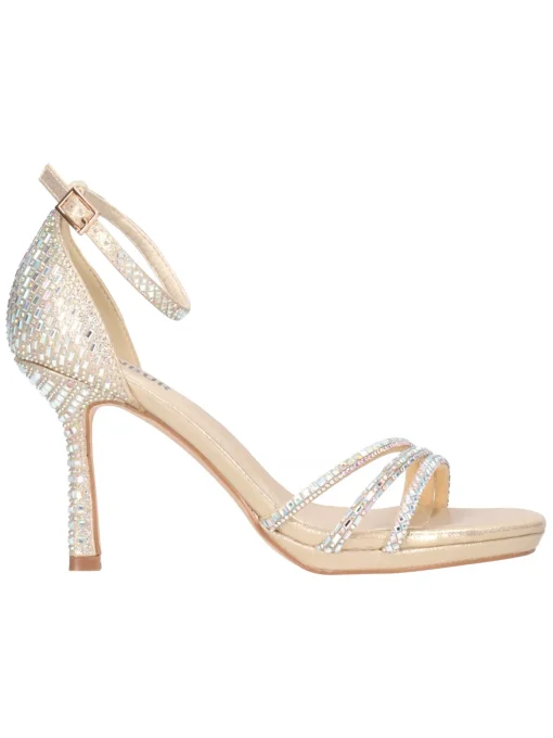 Sandalo con tacco fino Menbur da donna oro