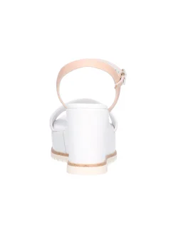 Sandalo con zeppa Nero Giardini da donna bianco