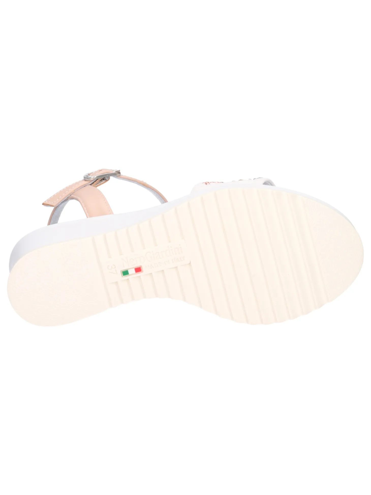 Sandalo con zeppa Nero Giardini da donna bianco