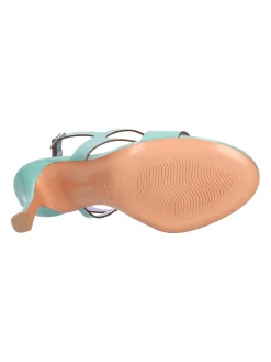 Sandalo tacco fino Albano da donna verde acqua