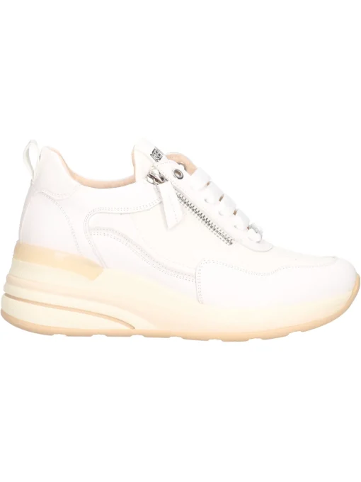 Scarpa casual con zeppa Keys da donna bianca