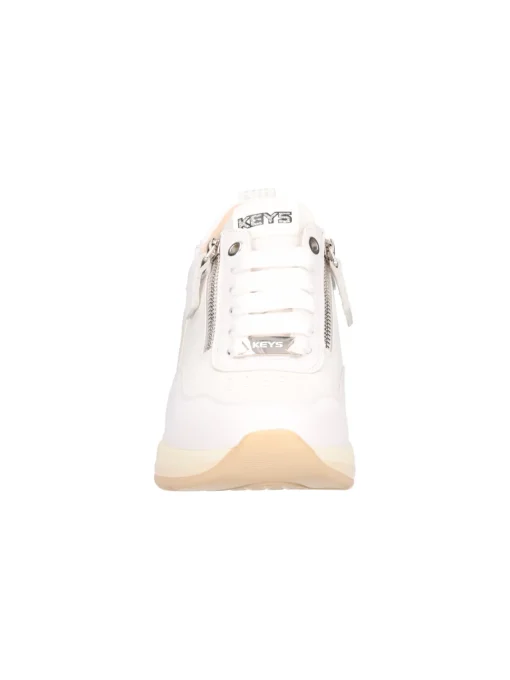 Scarpa casual con zeppa Keys da donna bianca