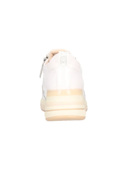 Scarpa casual con zeppa Keys da donna bianca