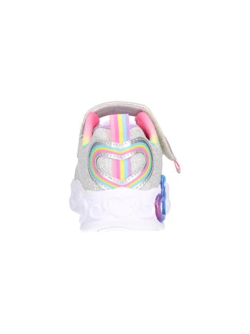 Sneaker Skechers da bambina argento glitter