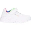 Sneaker Skechers Uno da bambina bianca