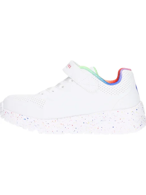 Sneaker Skechers Uno da bambina bianca