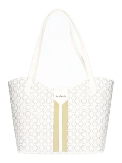 Borsa shopping Nero Giardini da donna bianca