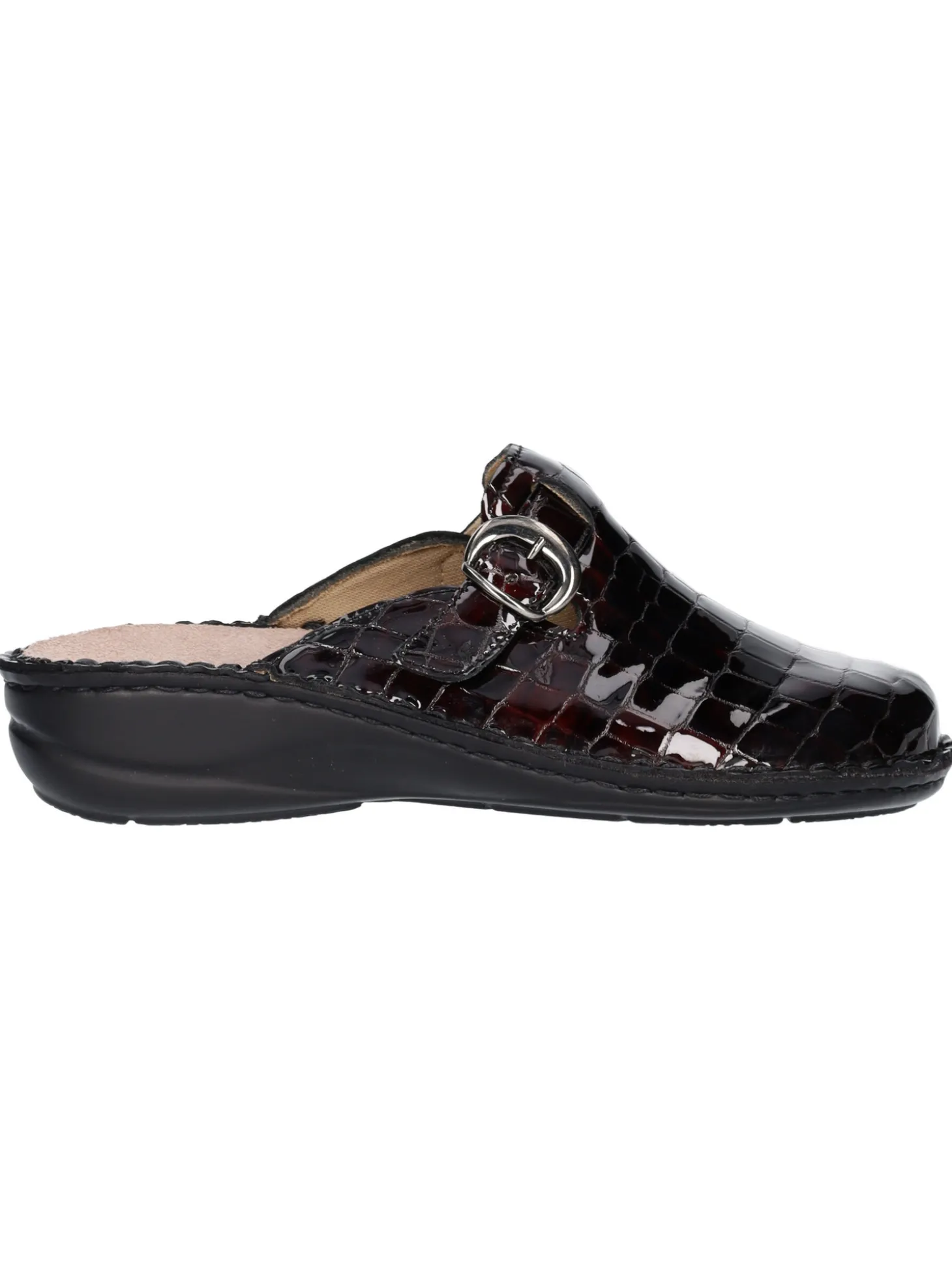 Ciabatta zeppa bassa Grunland da donna bordeaux