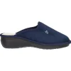 Ciabatta zeppa bassa Valleverde da donna blu