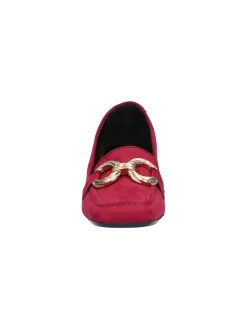 Mocassino tacco basso Liviana da donna bordeaux