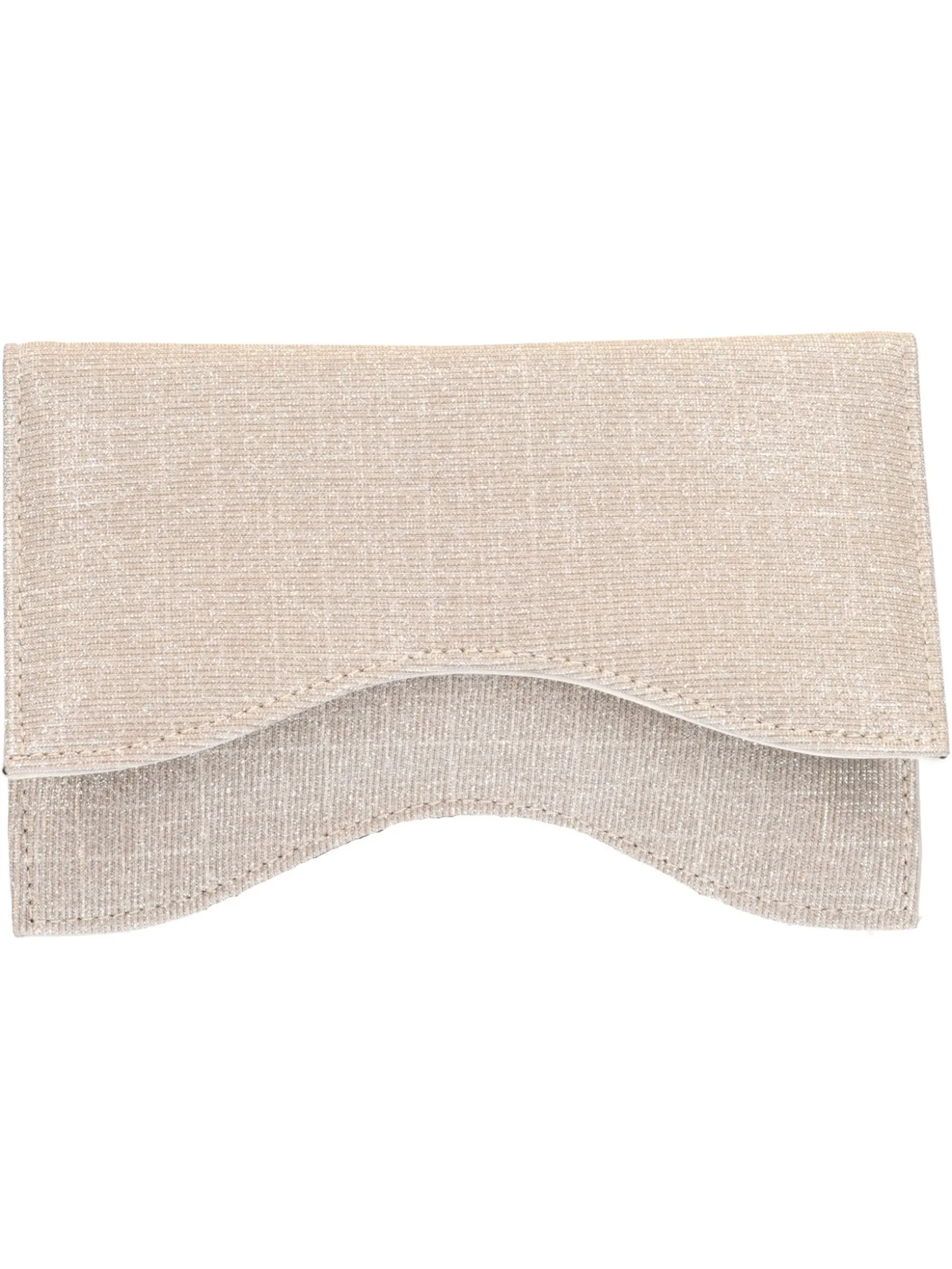 Pochette elegante Melluso da donna platino glitter