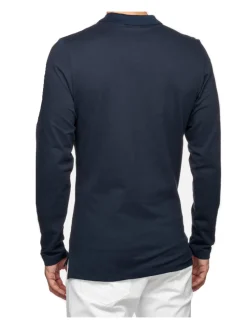 Polo a maniche lunghe Geox Piquet da uomo blu