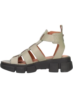 Sandalo con tacco basso Geox Lisbona da donna verde