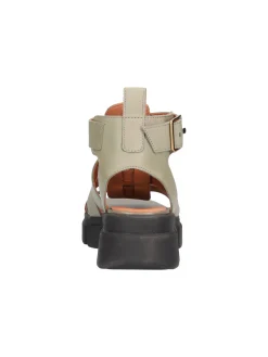 Sandalo con tacco basso Geox Lisbona da donna verde