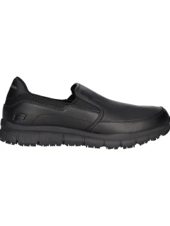 Scarpa slip on da lavoro Skechers da uomo nera